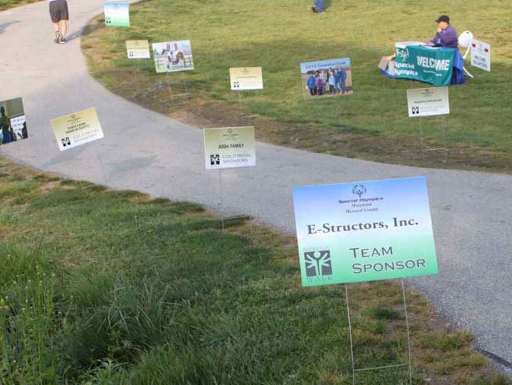 image of a sign that says E-Structors, Inc. Team Sponsor